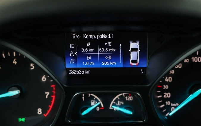 Ford Kuga cena 79850 przebieg: 82535, rok produkcji 2017 z Kalisz małe 596